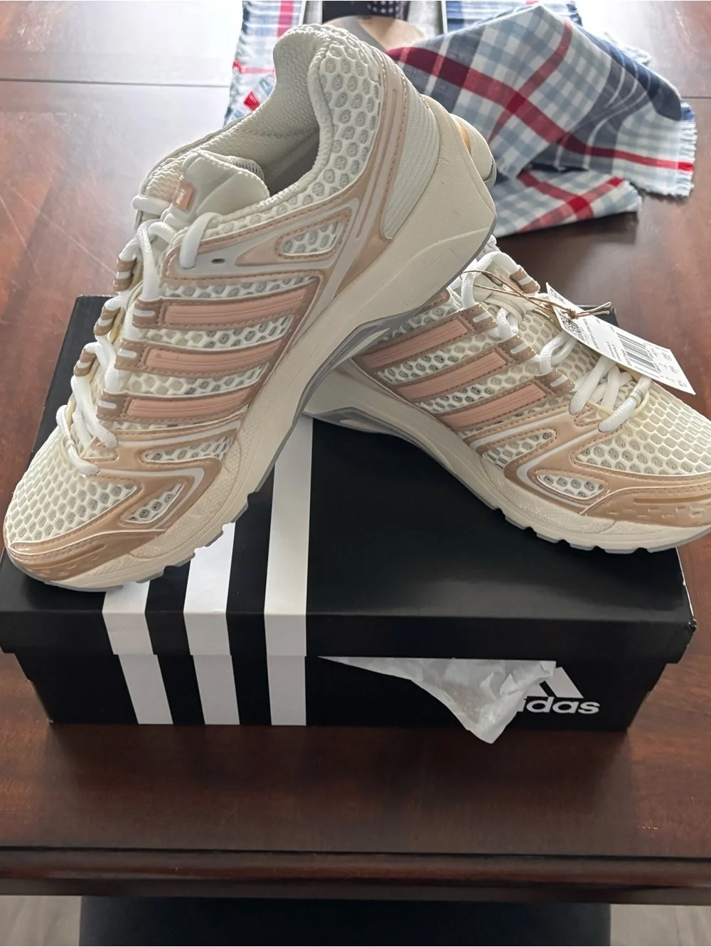 adidas Women's Running Shoes in White and Beige